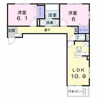 エテルノ泉南馬場【1階】の間取り