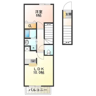 エメ グランメール【2階】の間取り