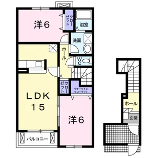エレガントカーサ B棟【2階】の間取り