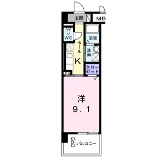 エテルノ 泉佐野【4階】の間取り