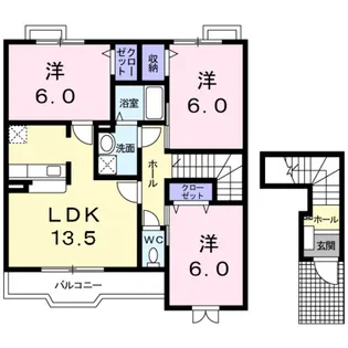 カレントⅡ【2階】の間取り