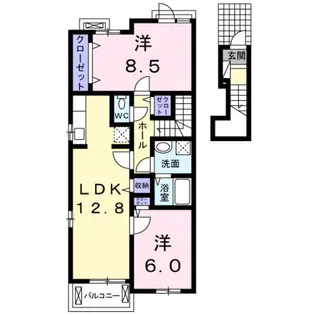 クリスタル リバー 母山 Ⅰ【2階】の間取り