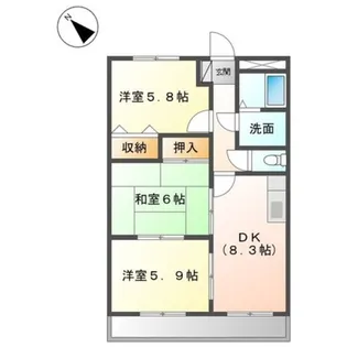 グランディールY・M【3階】の間取り