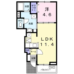 カルム・メゾン 東館【1階】の間取り