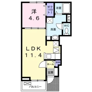 カルム・メゾン 東館【1階】の間取り