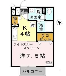 コゥジィーコートⅡ【2階】の間取り