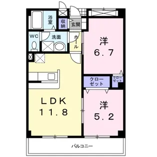 グレイス恵風【5階】の間取り