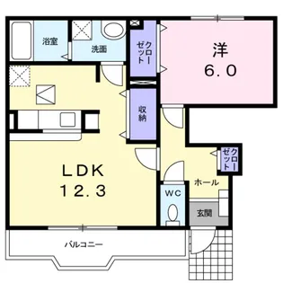 サングレード雅【1階】の間取り