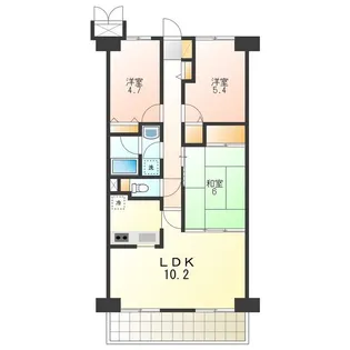 サンモリッツ日根野【2階】の間取り