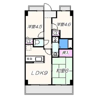 サバービア泉大津【6階】の間取り