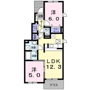 コンストライフE【1階】の間取り