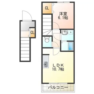サンコート葵【2階】の間取り