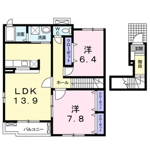 サン・オーク【2階】の間取り