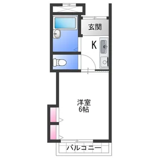 シャルマンフジ東岸和田弐番館【1階】の間取り
