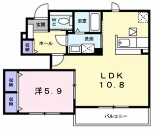 ソレイユⅠ【1階】の間取り