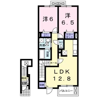 ソレアード久保Ⅰ番館【2階】の間取り