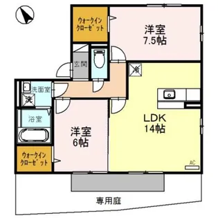 セジュール善【1階】の間取り