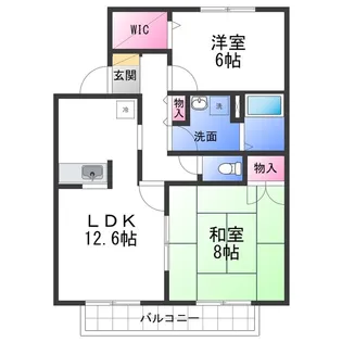 セジュール白水Ⅱ【1階】の間取り