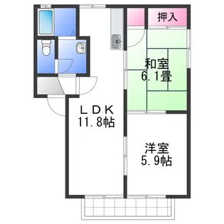 ハイツ あっと・ほうむ【1階】の間取り