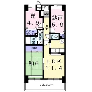 セントレジデンス【9階】の間取り