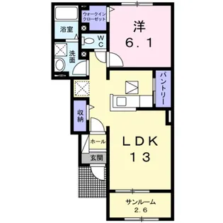 ソレイユ【1階】の間取り
