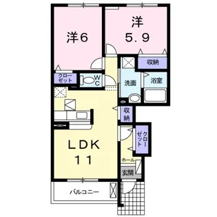 フェリシア【1階】の間取り
