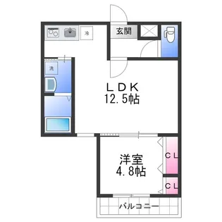 フジパレス泉佐野【2階】の間取り