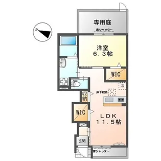 プラチナ クローバー【1階】の間取り