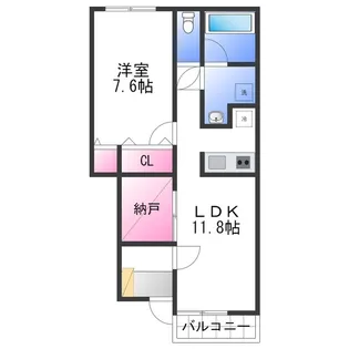 プレミアムスイート泉佐野【1階】の間取り