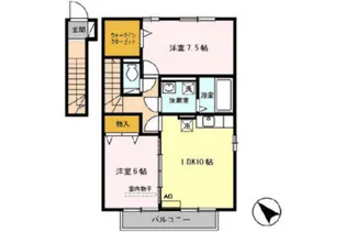 プラム パディー A棟【2階】の間取り