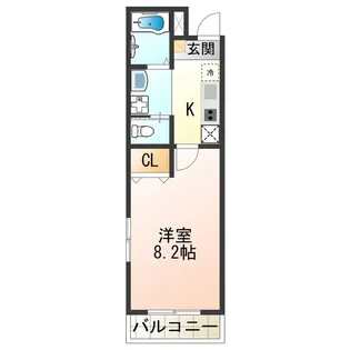 ブライト日根野【3階】の間取り