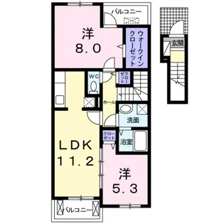フラン【2階】の間取り