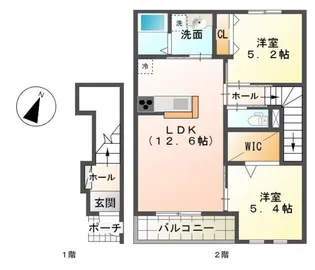 メゾン・ド・フォレスト【2階】の間取り