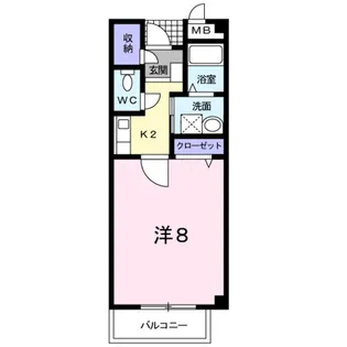 メゾン ベルクール【2階】の間取り
