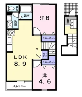 メゾン・アンソレイエ【2階】の間取り
