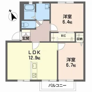 ボンリビエール吉田【2階】の間取り