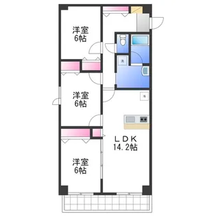ベルナードサーモス【1階】の間取り