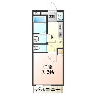 ペアーコート泉佐野B【1階】の間取り