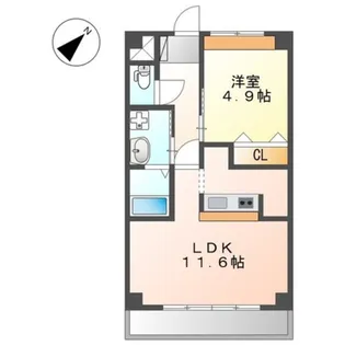 ライツ南曽根【1階】の間取り