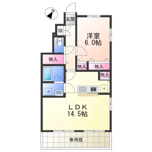 メゾンあすか【1階】の間取り