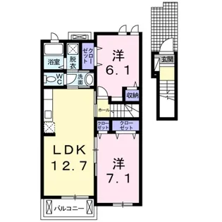 レジデンス根来【2階】の間取り