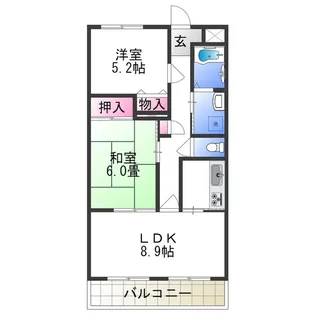プリモディーネ高石【5階】の間取り