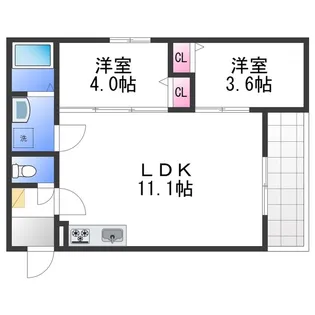 Leclerc IzumisanoⅡ【2階】の間取り