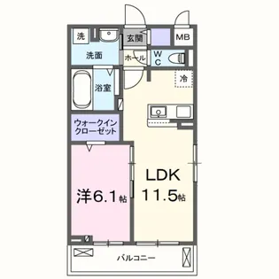 Garden 浜プラス【2階】の間取り