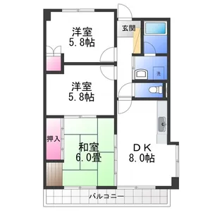 オリーブ沼町【4階】の間取り