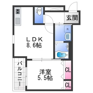 フジパレス岸和田下松【2階】の間取り