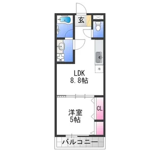 フジパレス和泉中央Ⅱ番館【2階】の間取り