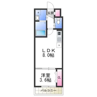 フィアスコート北助松Ⅱ【3階】の間取り