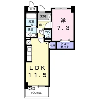 ラ ヴィ カルム【2階】の間取り