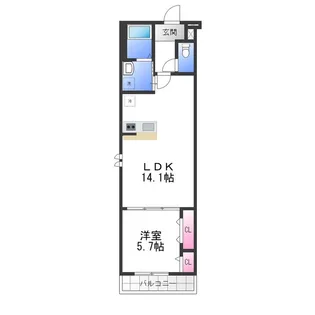 リベルト・ボヌールⅢ番館【1階】の間取り